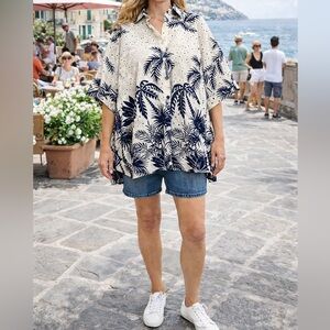 Made in Italy Cotton Eyelet Blouse